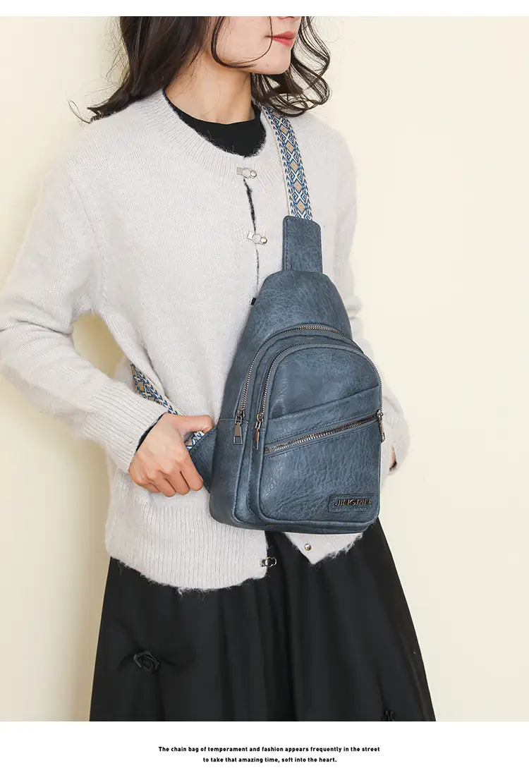 Women's Korean Style Soft Leather Chest Bag 2024 — feature 22