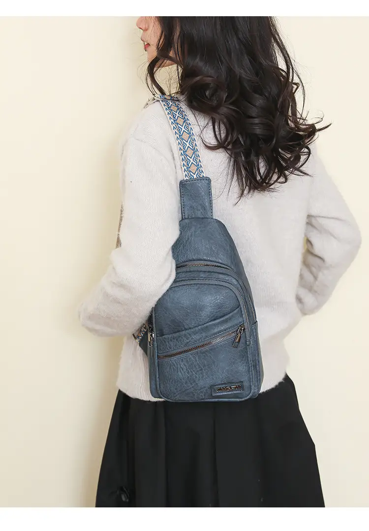 Women's Korean Style Soft Leather Chest Bag 2024 — feature 23
