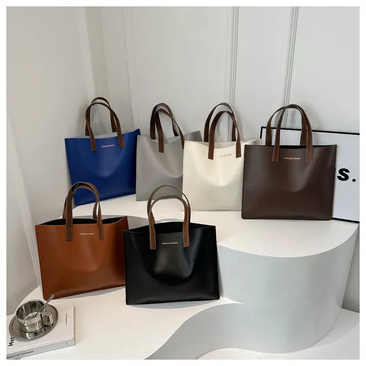 Korean Style Women's Big Tote Bag Brown 2024 — feature 21