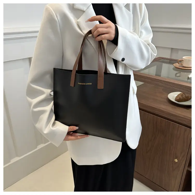 Korean Style Women's Big Tote Bag Brown 2024 — feature 28