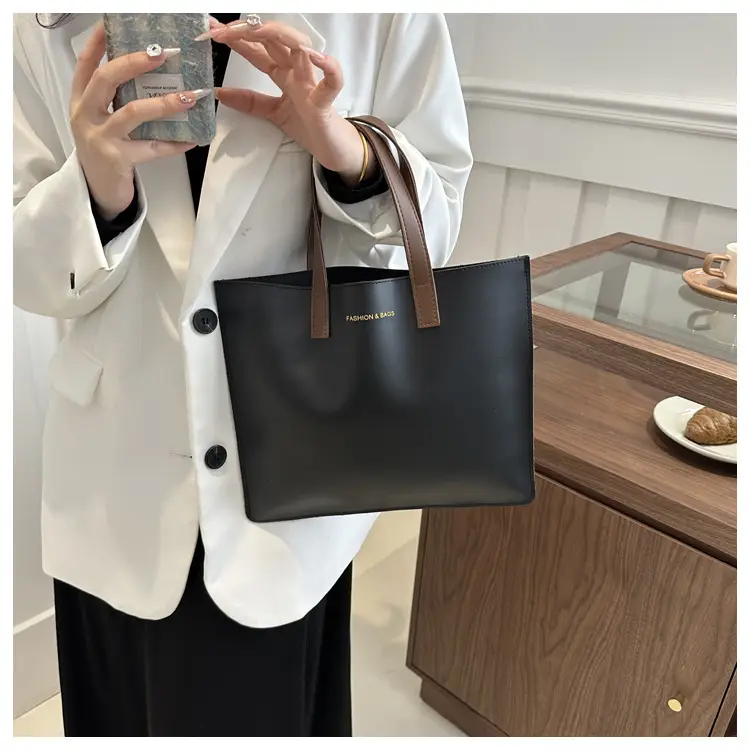 Korean Style Women's Big Tote Bag Brown 2024 — feature 29