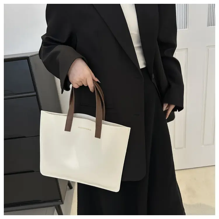 Korean Style Women's Big Tote Bag Brown 2024 — feature 43
