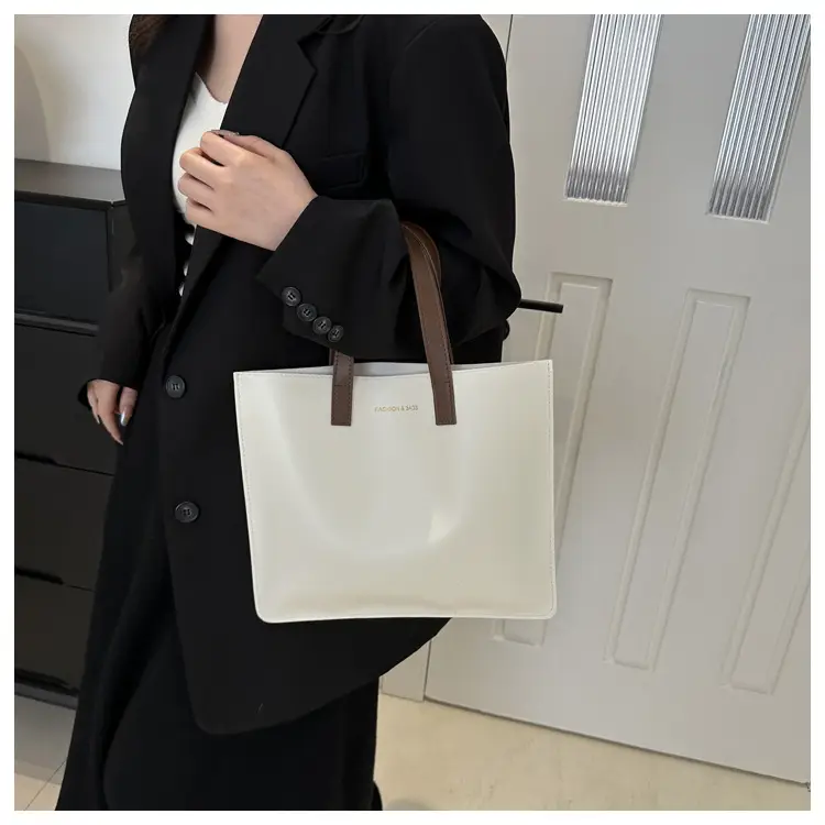 Korean Style Women's Big Tote Bag Brown 2024 — feature 44