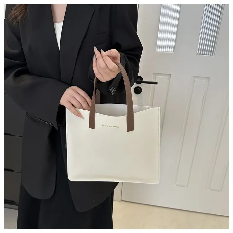 Korean Style Women's Big Tote Bag Brown 2024 — feature 45