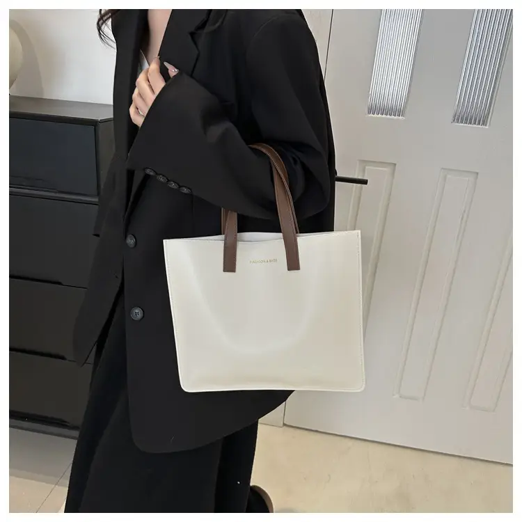 Korean Style Women's Big Tote Bag Brown 2024 — feature 48