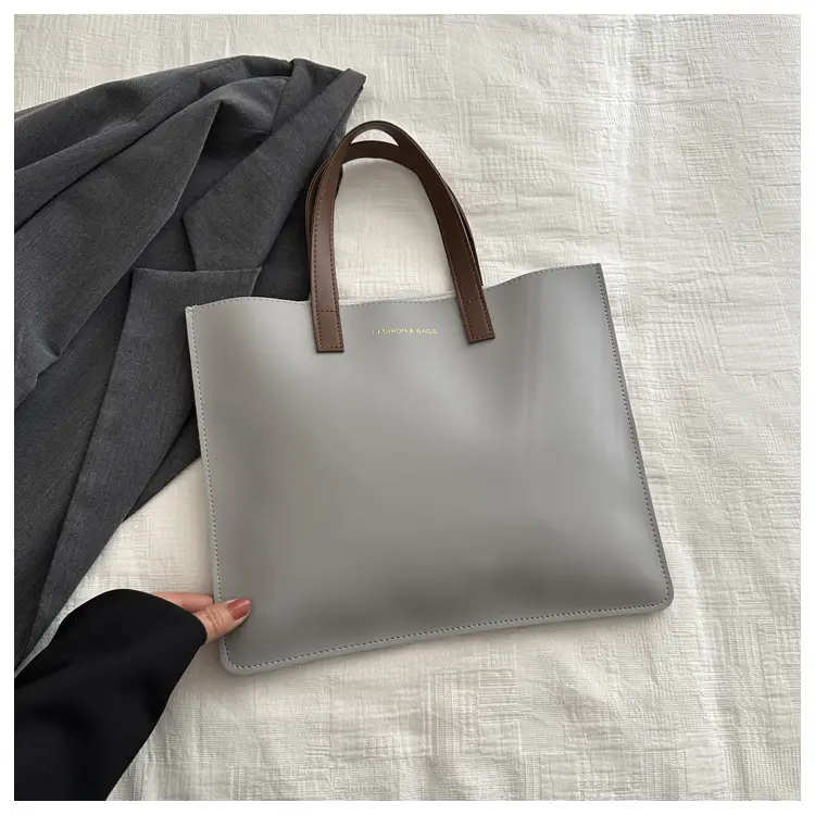 Korean Style Women's Big Tote Bag Brown 2024 — feature 8