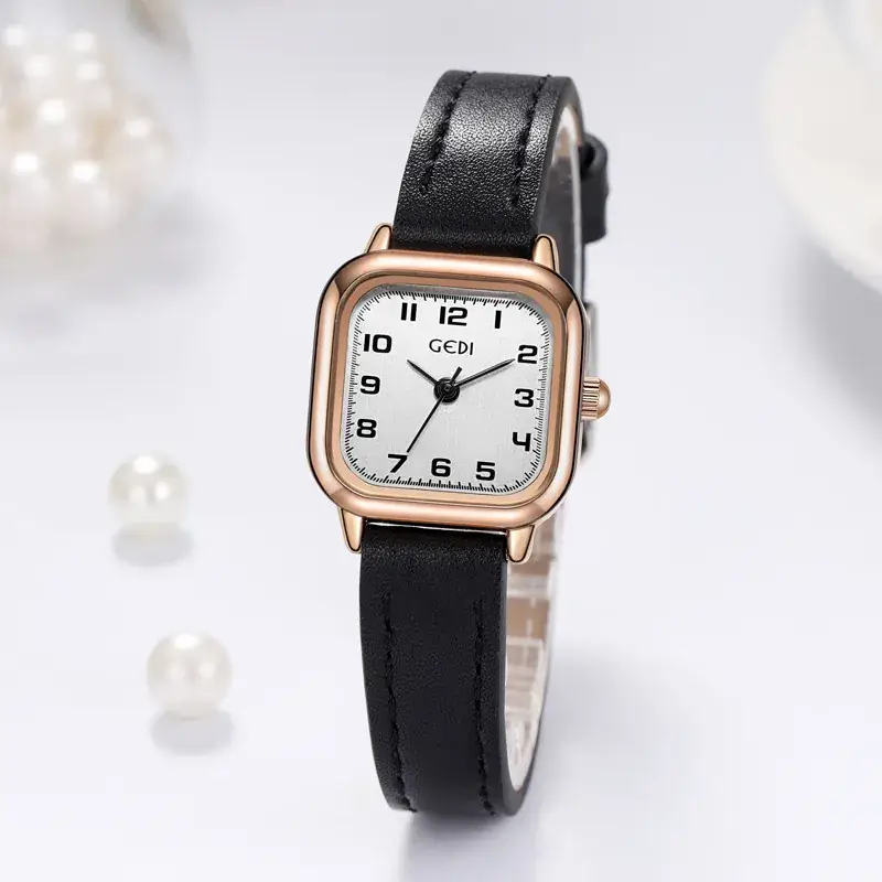 Goldie Small Square Watch Women Korean Style Quartz Belt - Image 7
