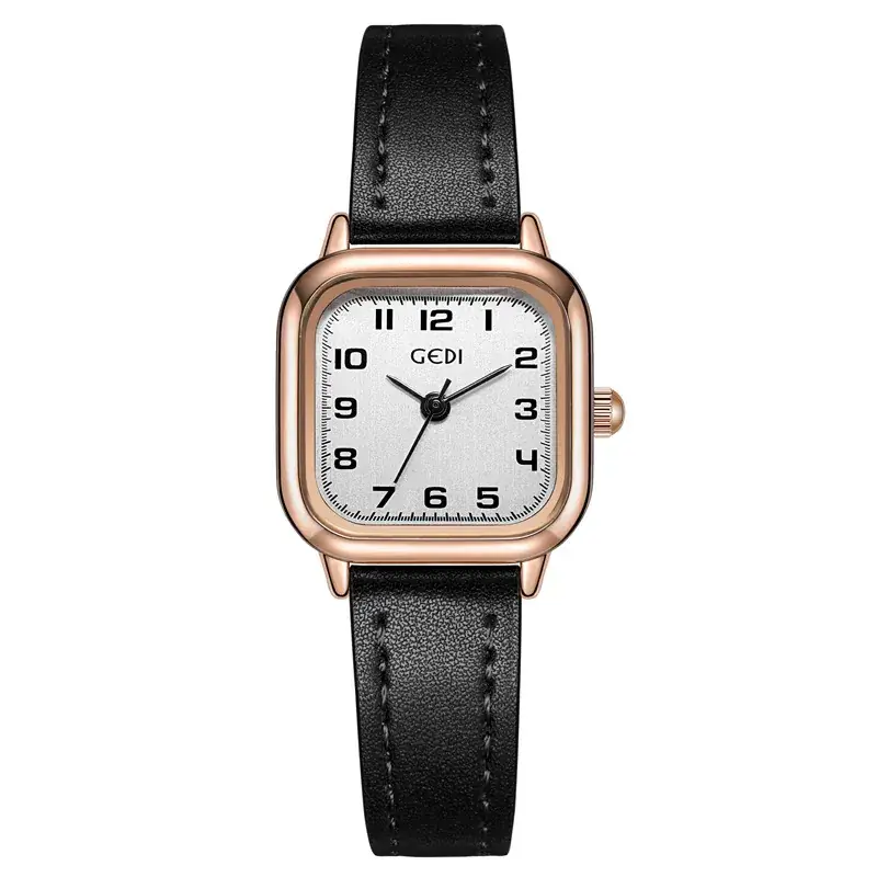 Goldie Small Square Watch Women Korean Style Quartz Belt - Image 4