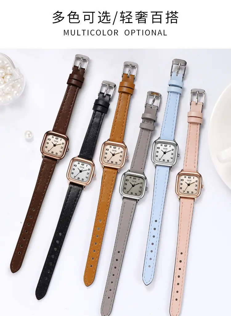Goldie Small Square Watch Women Korean Style Quartz Belt — feature 5
