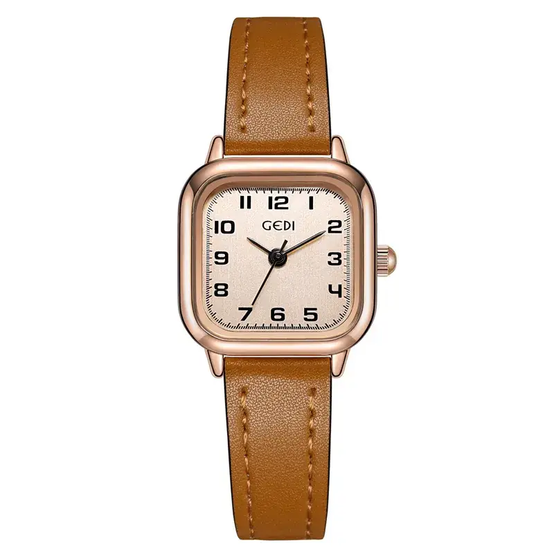 Goldie Small Square Watch Women Korean Style Quartz Belt - Image 3