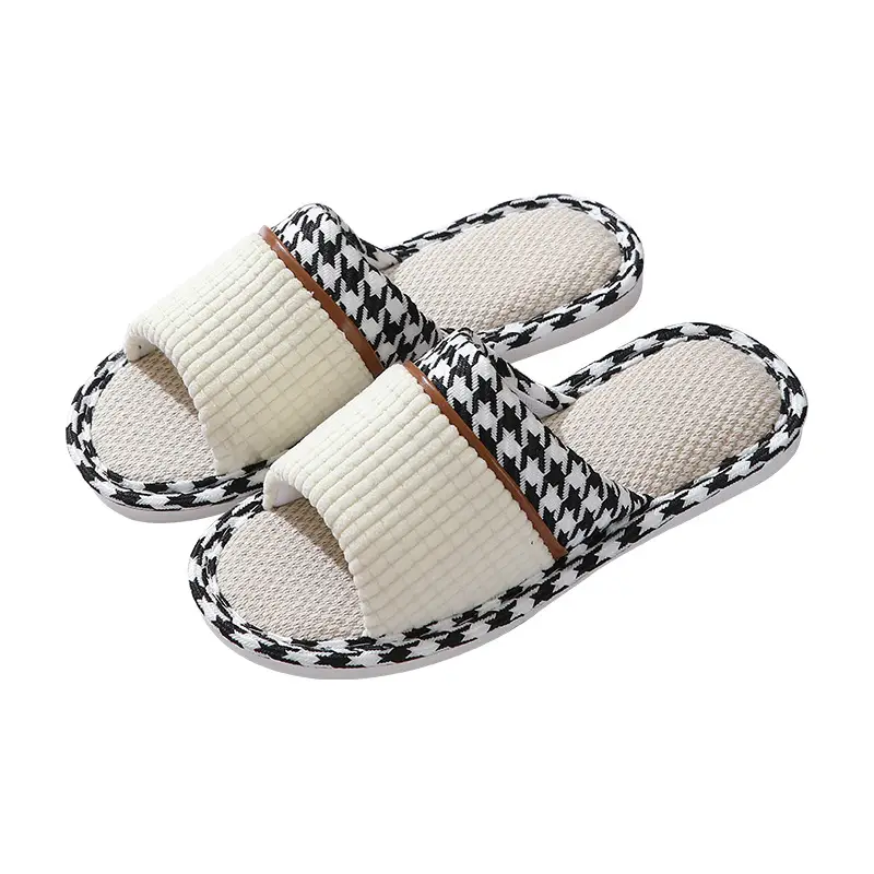 Linen slippers home female summer wholesale couple home home cotton linen slippers indoor Four Seasons deodorant spring and autumn men