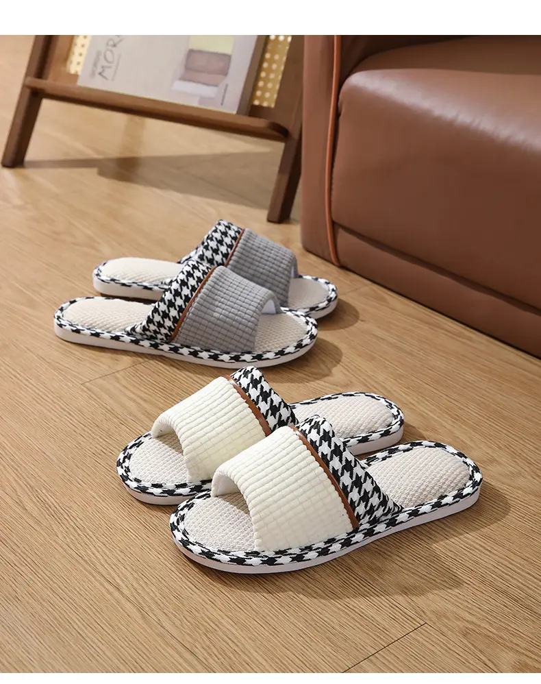 Linen slippers home female summer wholesale couple home home cotton linen slippers indoor Four Seasons deodorant spring and autumn men — feature 14