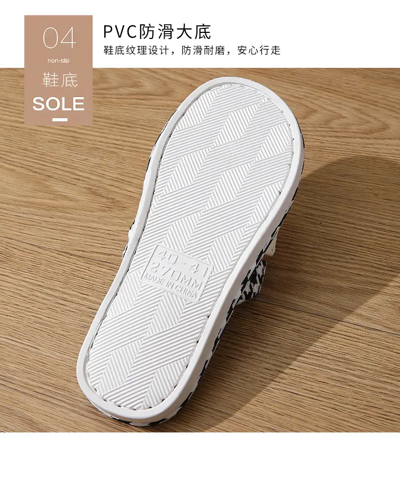 Linen slippers home female summer wholesale couple home home cotton linen slippers indoor Four Seasons deodorant spring and autumn men — feature 7