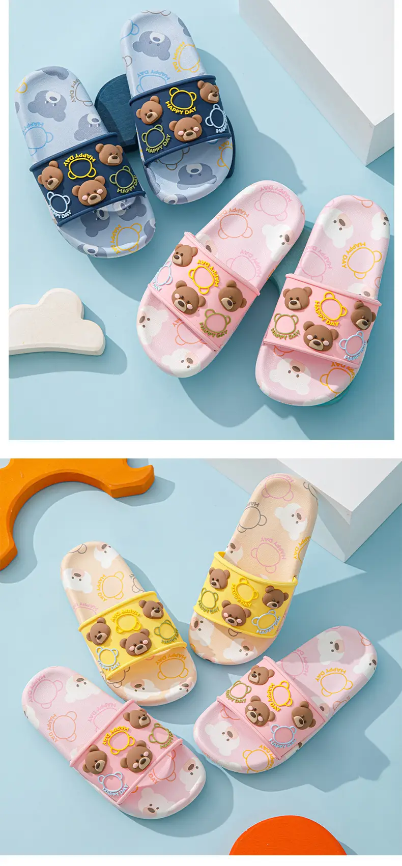 Xin Chile Children's Slippers Boys Summer Baby Sandals Bath Non-slip Girls Cartoon Cute Parent-child Home Indoor — feature 14