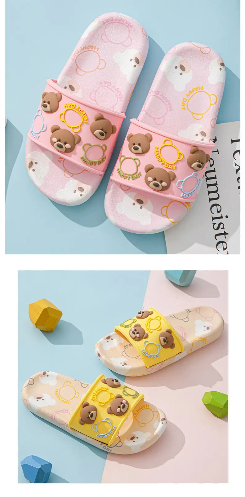Xin Chile Children's Slippers Boys Summer Baby Sandals Bath Non-slip Girls Cartoon Cute Parent-child Home Indoor — feature 15