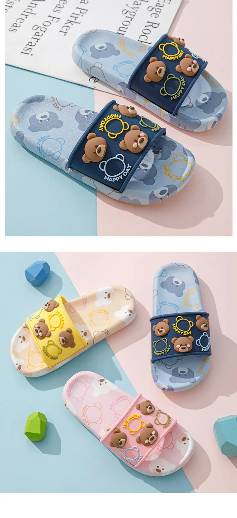 Xin Chile Children's Slippers Boys Summer Baby Sandals Bath Non-slip Girls Cartoon Cute Parent-child Home Indoor — feature 16