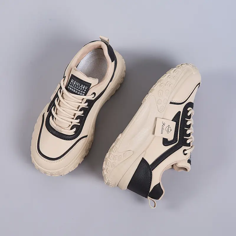 Women's Beige Thick Rubber Casual Shoes 2025 - Image 5