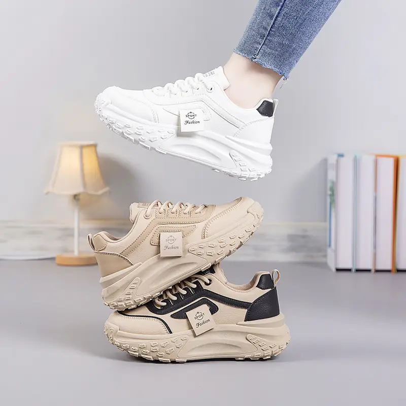 Women's Beige Thick Rubber Casual Shoes 2025 - Image 7