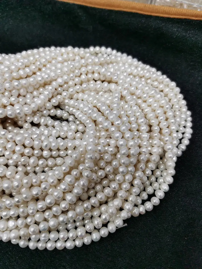 7-8mm White Pearl Necklace Beads Set — feature 4