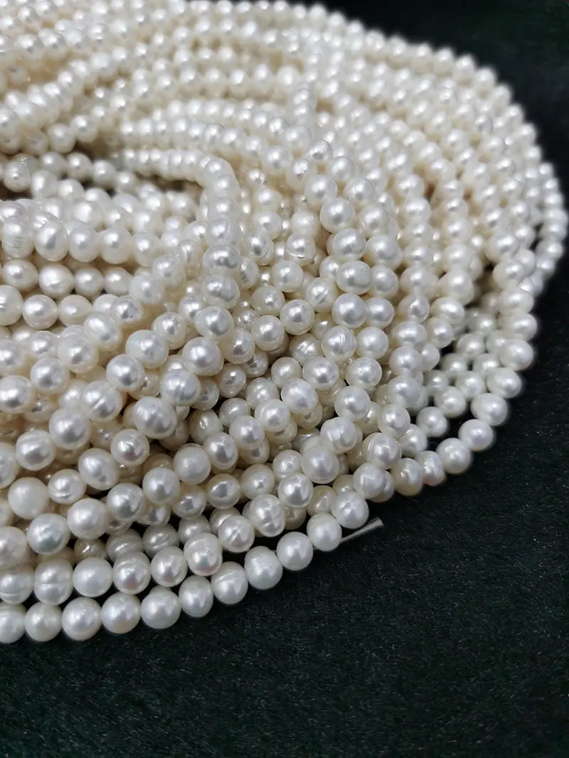 7-8mm White Pearl Necklace Beads Set — feature 5