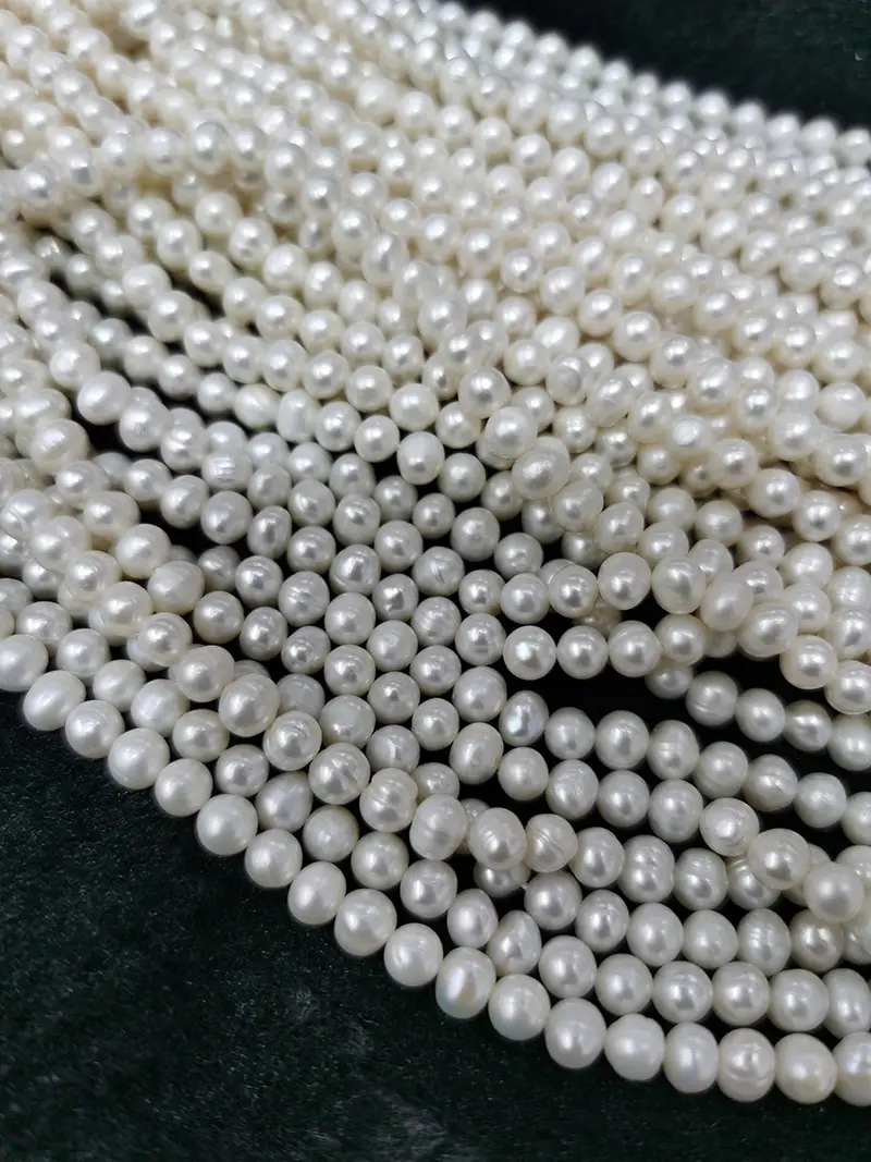 7-8mm White Pearl Necklace Beads Set — feature 6