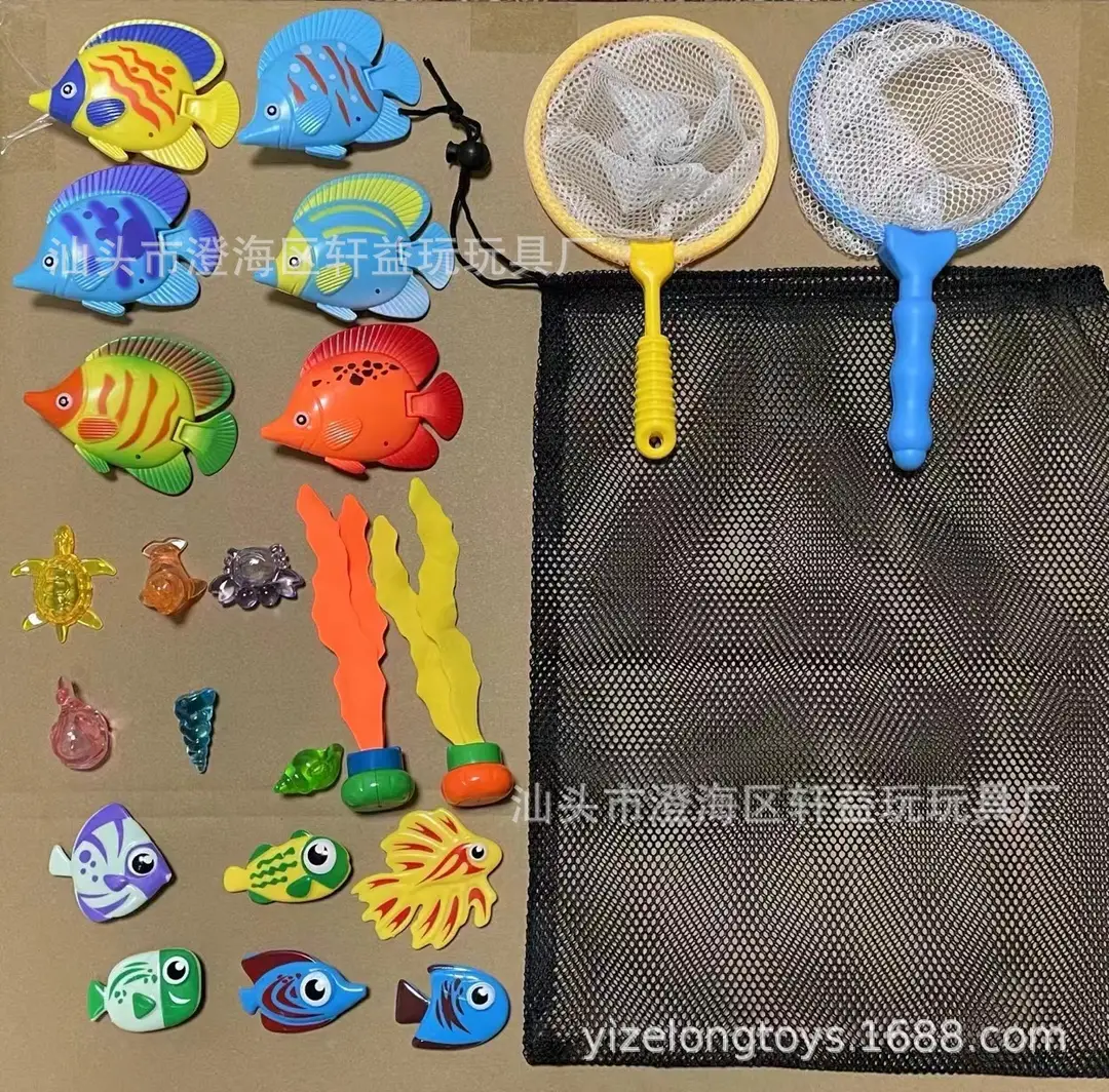 Amazon hot sale swimming pool water toys children's summer diving ring torpedo underwater treasure hunting game 20 pieces suit — feature 8