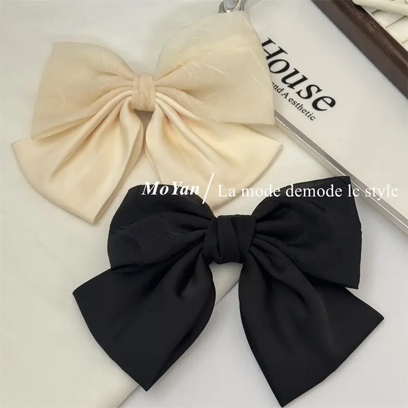 Black Double Bow Hairpin for Women