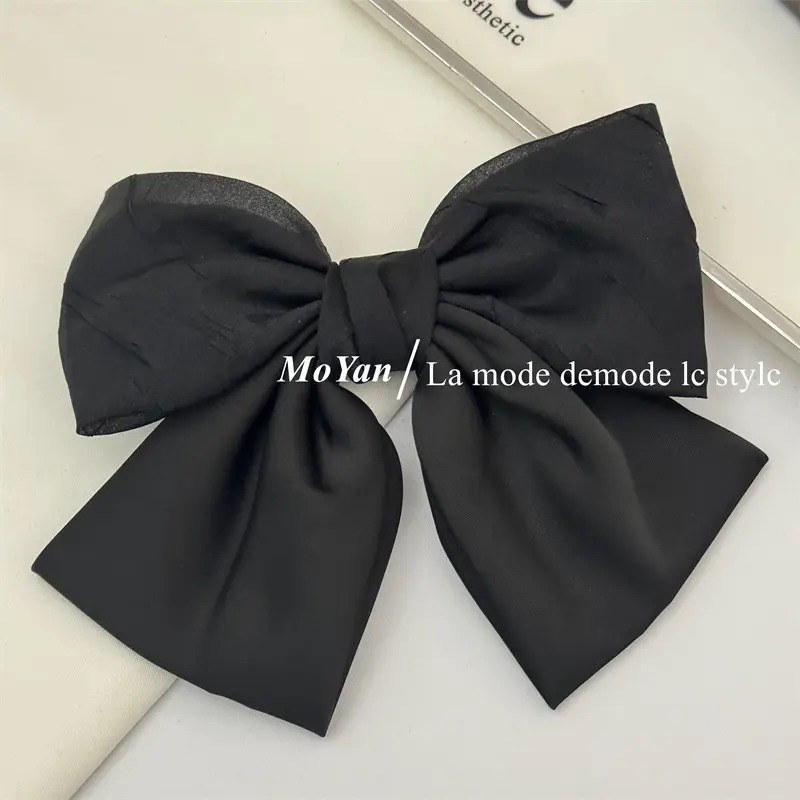 Black Double Bow Hairpin for Women — feature 16