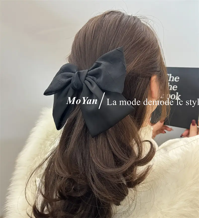 Black Double Bow Hairpin for Women — feature 4
