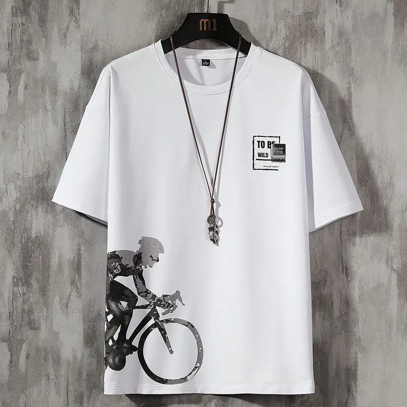 Men Ice Silk Graphic Shorts Set Black Summer Casual - Image 19
