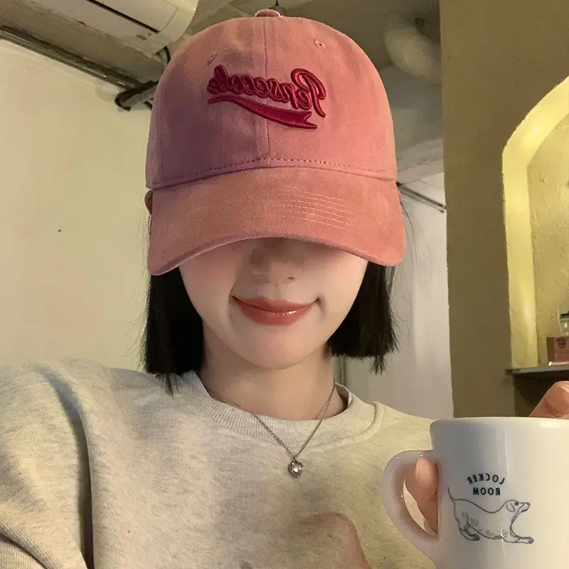 Beige Baseball Cap with Red Embroidered "Pioneer" Design - Image 6