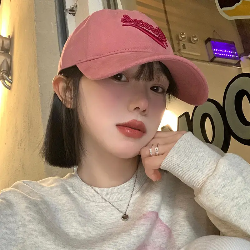 Beige Baseball Cap with Red Embroidered "Pioneer" Design - Image 7