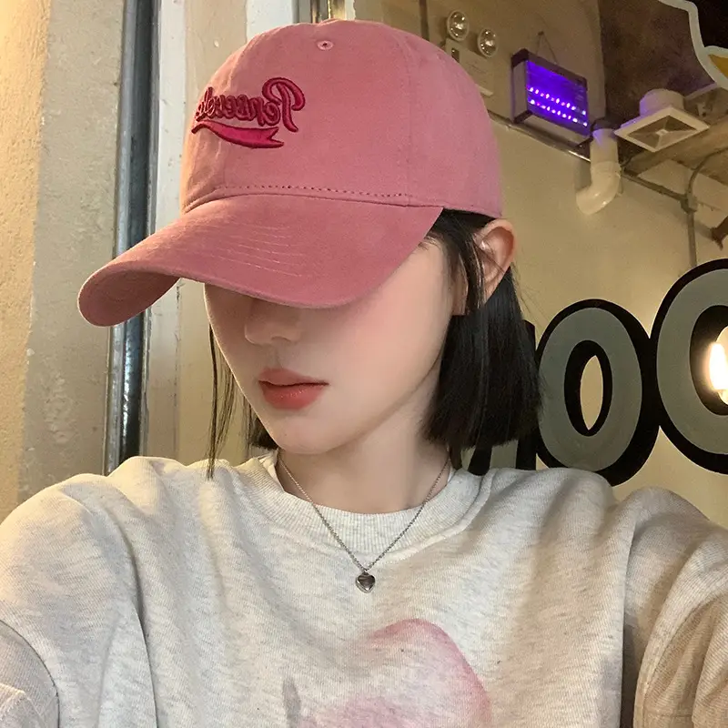 Beige Baseball Cap with Red Embroidered "Pioneer" Design - Image 8