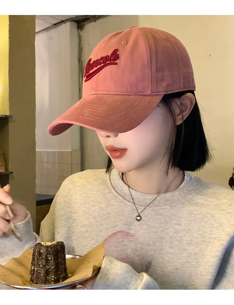 Beige Baseball Cap with Red Embroidered "Pioneer" Design — feature 7