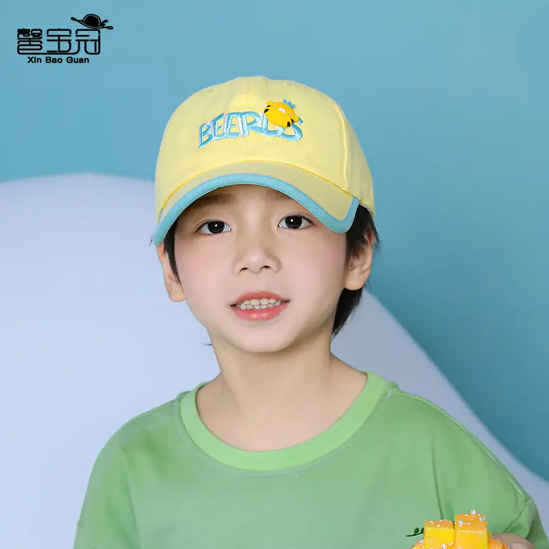 Kids Cartoon Purple Baseball Cap with Flower Embroidery - Image 8