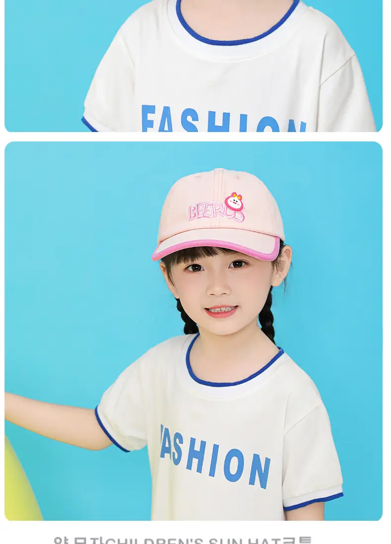 Kids Cartoon Purple Baseball Cap with Flower Embroidery — feature 19