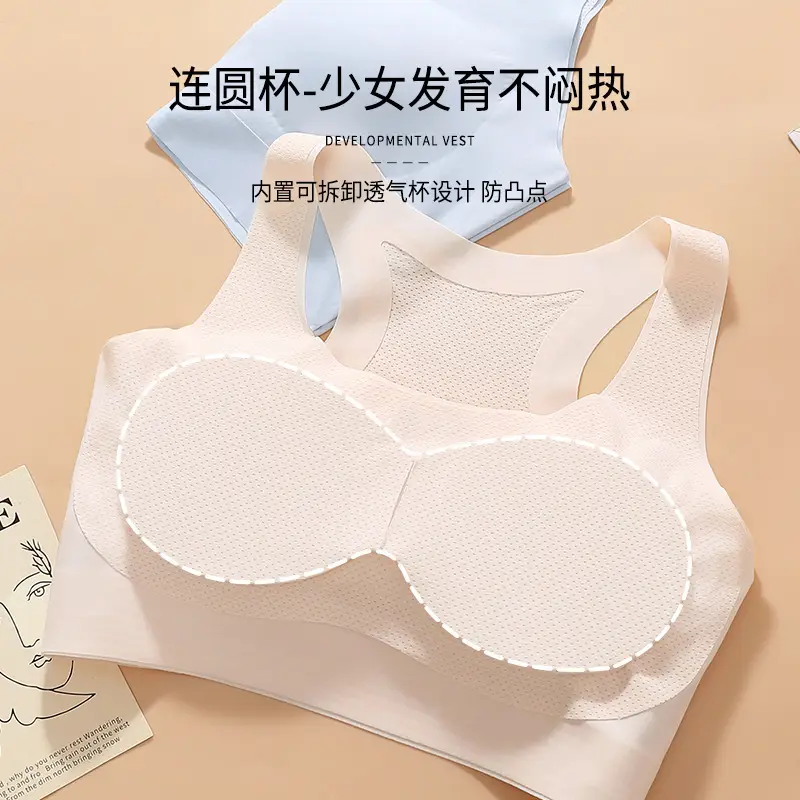 Development Stage 2 girl bra student sports underwear beauty back junior high school student girl shockproof vest
