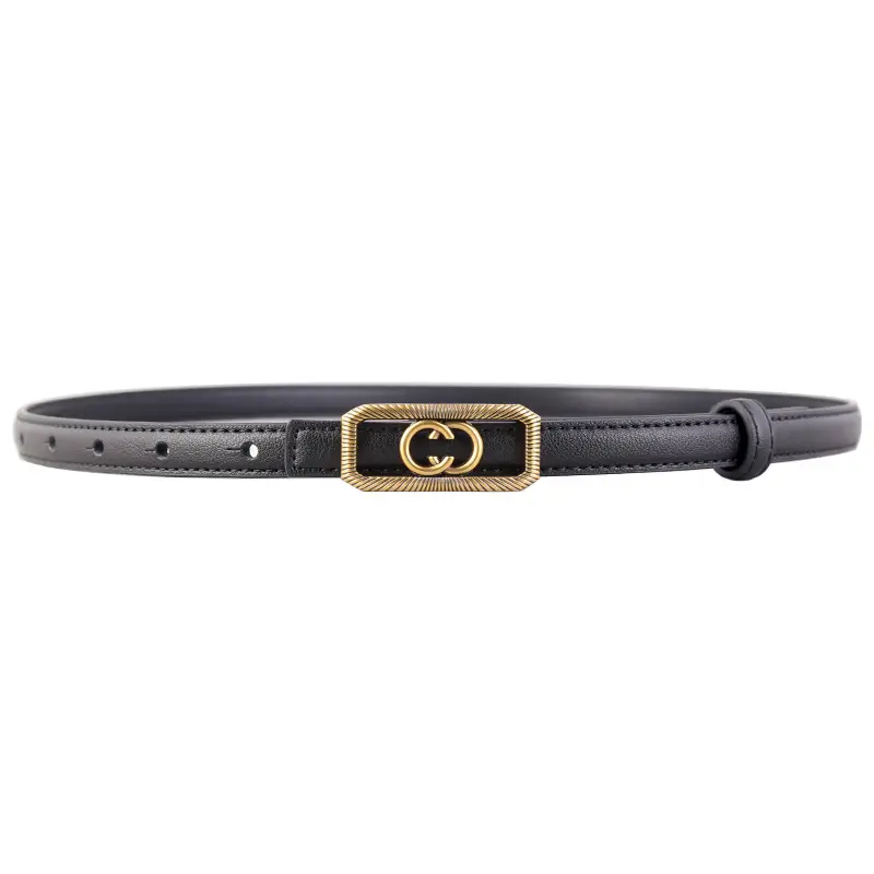 Women's Interlocking Genuine Leather Belt 100cm - Image 8