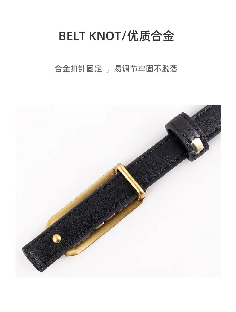 Women's Interlocking Genuine Leather Belt 100cm — feature 34