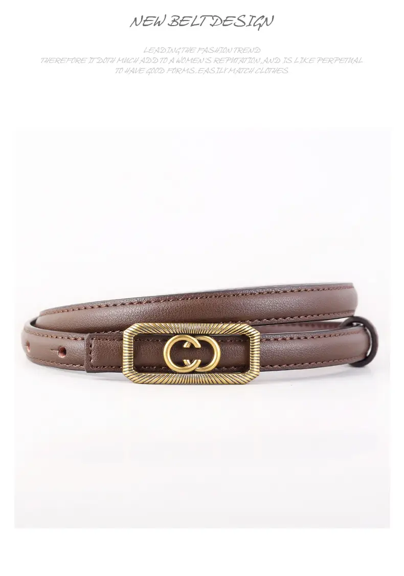 Women's Interlocking Genuine Leather Belt 100cm — feature 39
