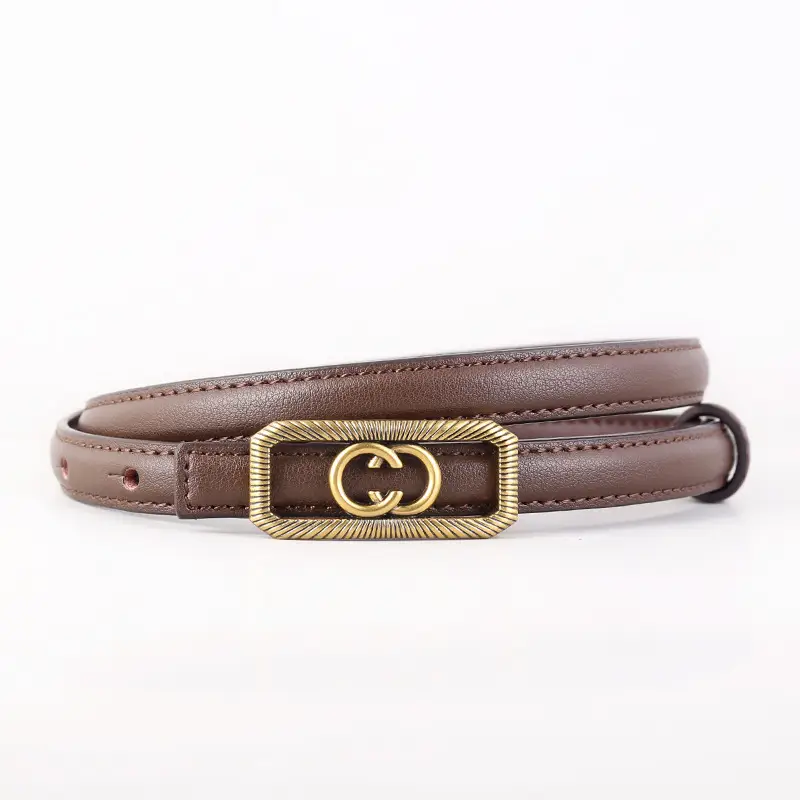 Women's Interlocking Genuine Leather Belt 100cm - Image 3