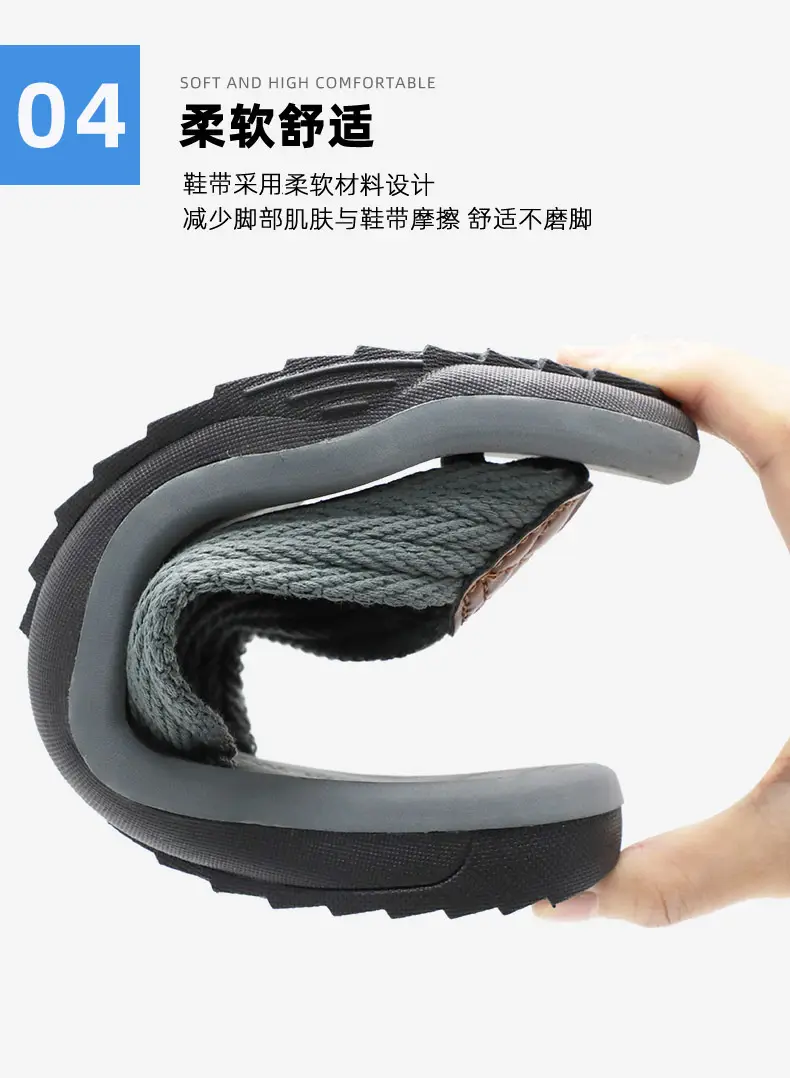 Black Rubber Platform Flip-Flops for Men Summer — feature 7