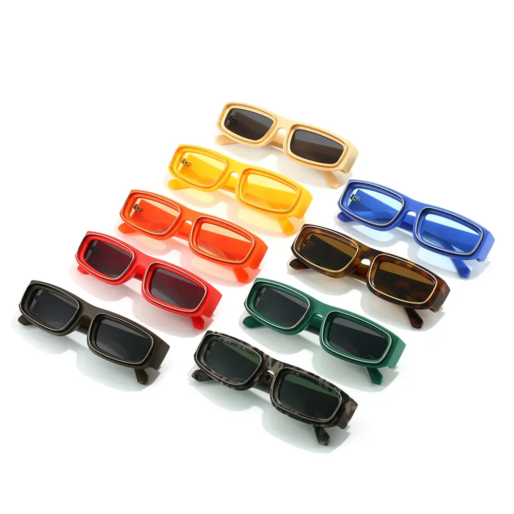 Black Square Frame Sunglasses European Style - Image 12