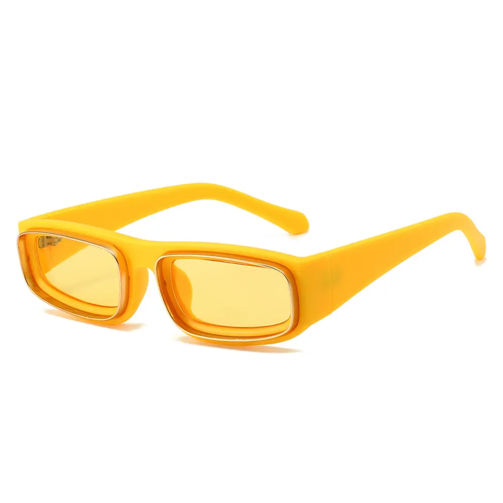 Black Square Frame Sunglasses European Style - Image 13
