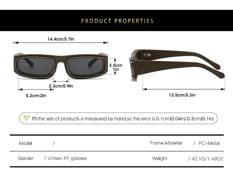 Black Square Frame Sunglasses European Style β feature 5