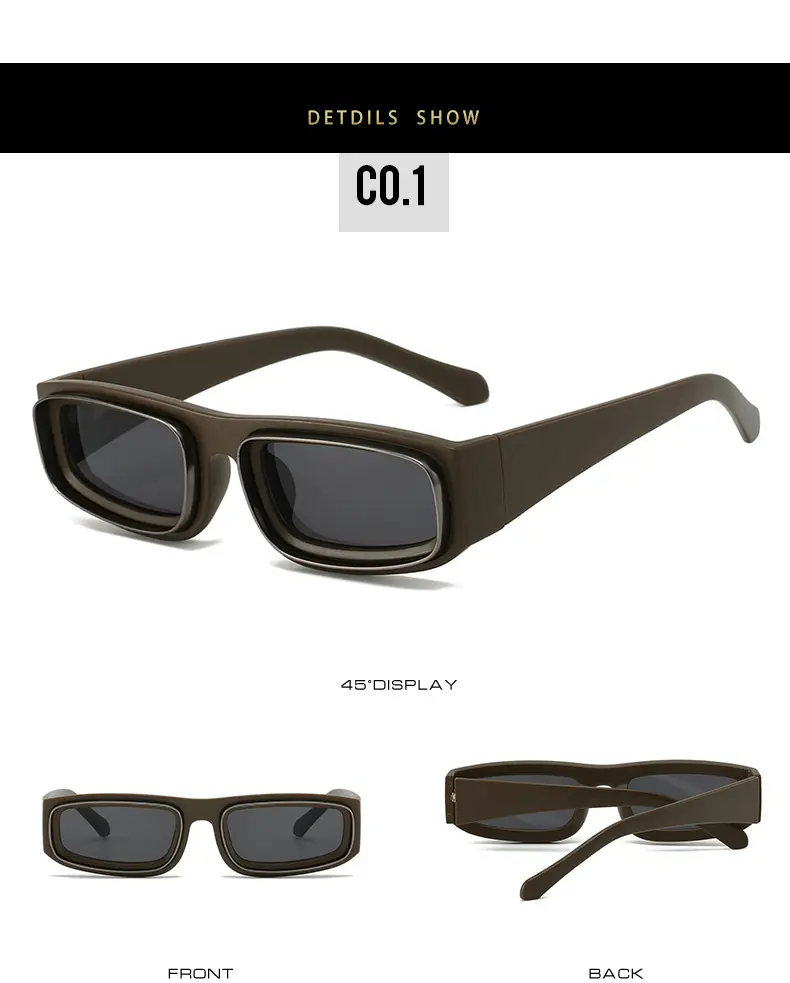 Black Square Frame Sunglasses European Style β feature 7