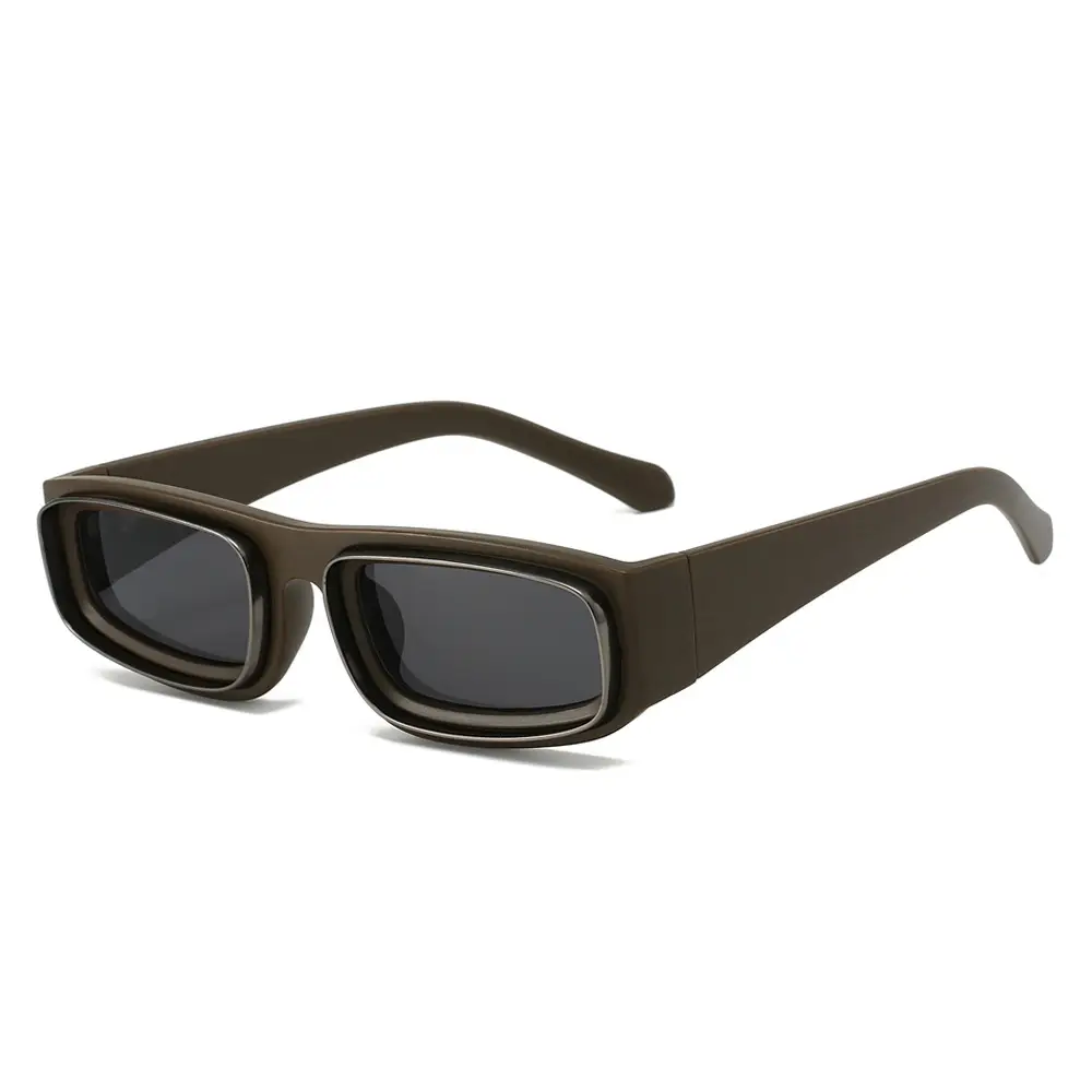 Black Square Frame Sunglasses European Style - Image 10