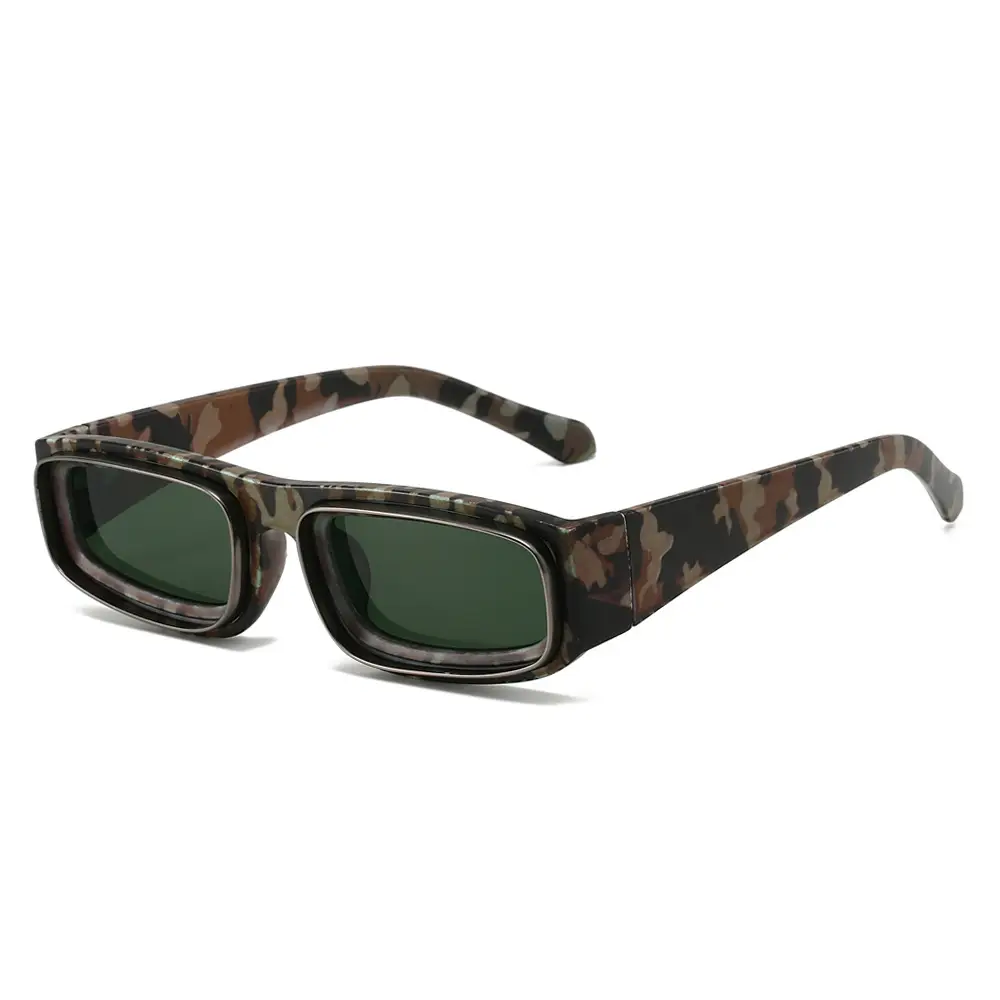 Black Square Frame Sunglasses European Style - Image 4