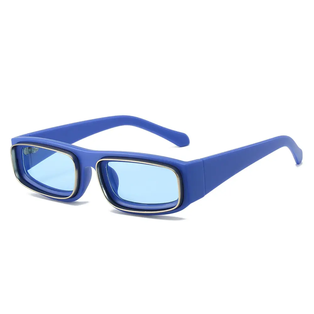 Black Square Frame Sunglasses European Style - Image 5