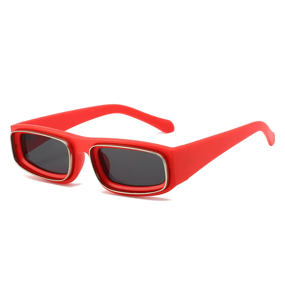 Black Square Frame Sunglasses European Style - Image 6